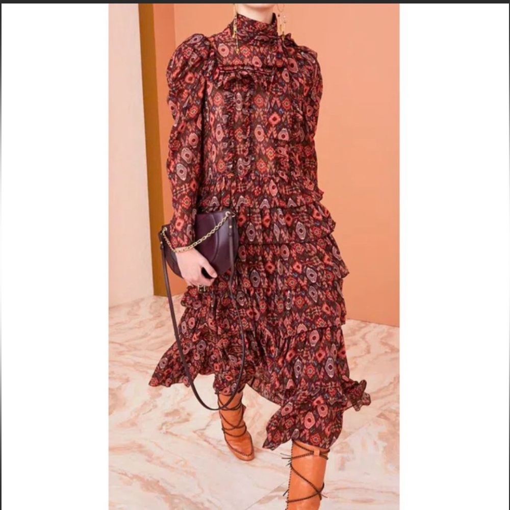 Ulla Johnson
Azra Printed Tiered Silk Dress
